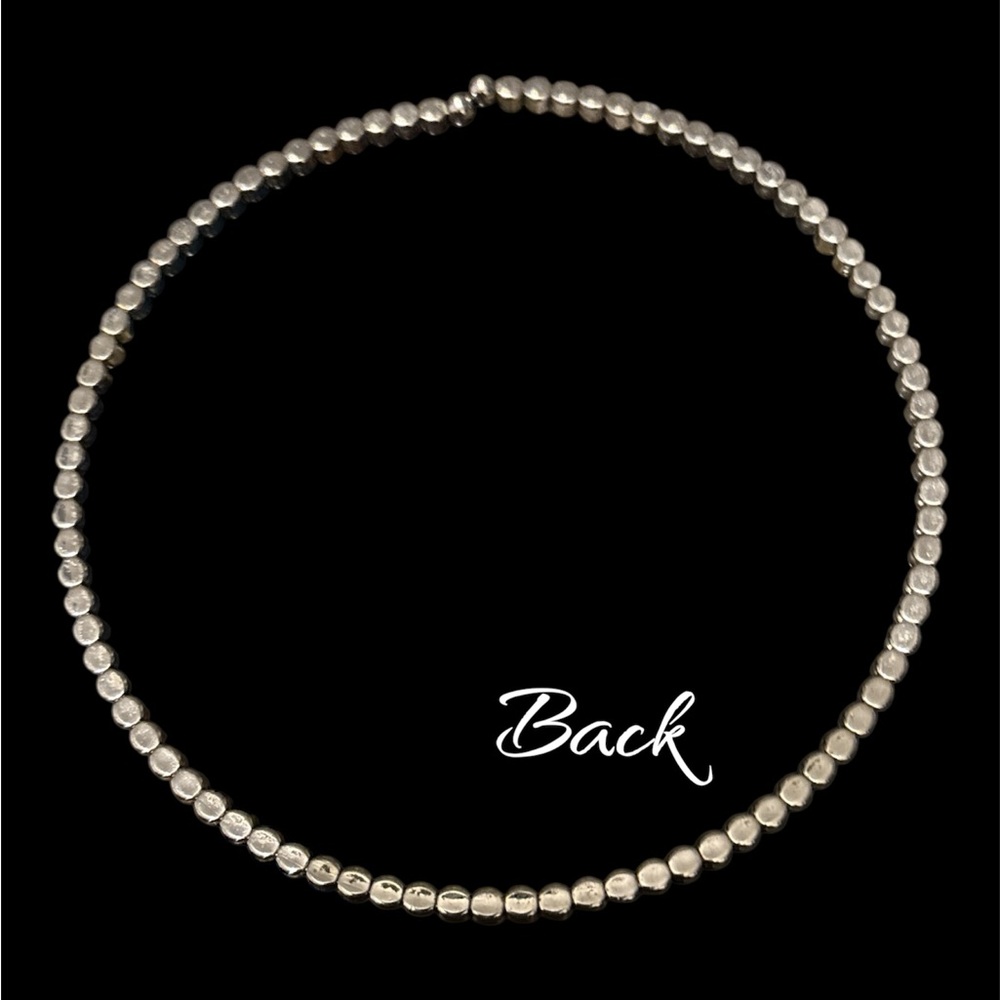 Elegant Silver Flex Choker Necklace with Cubic Zirconia Crystals - Picture 5 of 11